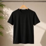 Premium Black Round Neck T-Shirt for Men & Women – Classic Casual Half Sleeve Cotton Tee
