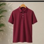 Premium Burgundy Polo T-Shirt for Men – Classic Collared Half Sleeve Casual & Corporate Wear