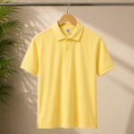 Premium Light Yellow Polo T-Shirt for Men – Classic Collared Casual, Corporate & Uniform Wear