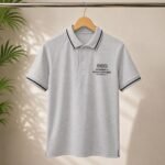 Premium Light Grey Polo T-Shirt for Men – Classic Collared Casual, Corporate & Uniform Wear
