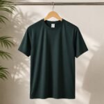 Premium Dark Green Round Neck T-Shirt for Men & Women – Soft Casual Half Sleeve Tee